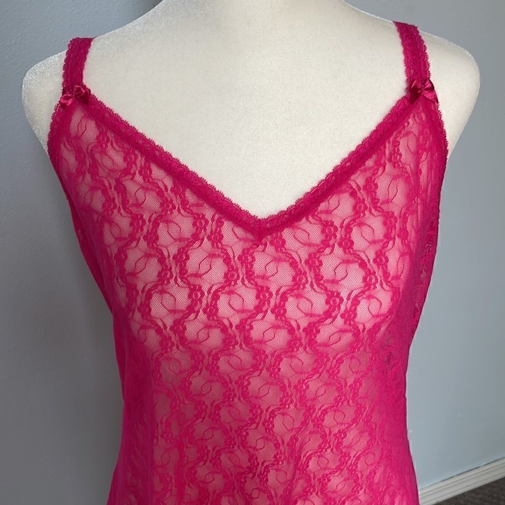 b.tempt’d lace lingerie slip.  Size Large.  Hot Pink.